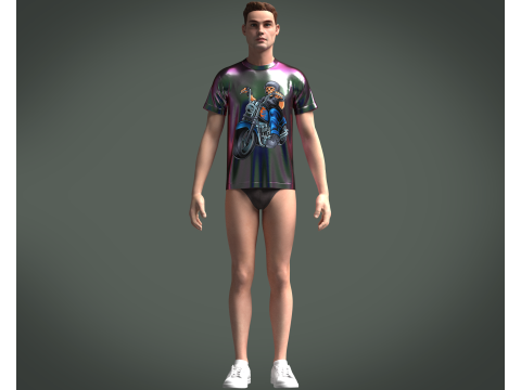 Tshirt Biker - Metaverse 3D Model