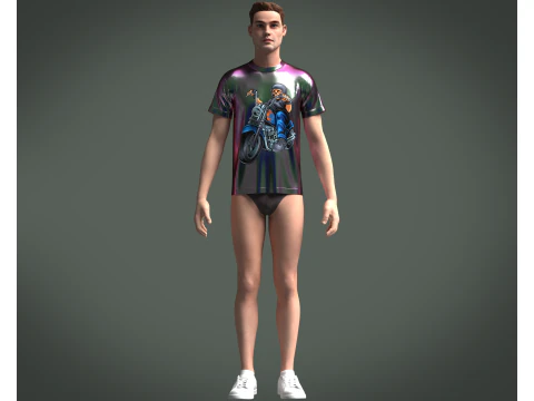 Tshirt Biker - Metaverse 3D Model