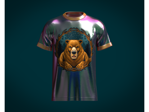 Tshirt Bear Wild - Metaverse Modelo 3D