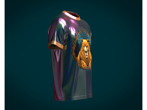 Tshirt Bear Wild - Metaverse 3D 模型
