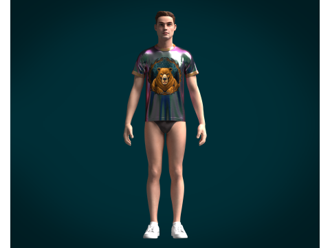 Tshirt Bear Wild - Metaverse 3D 模型