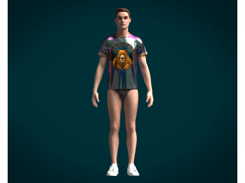 Tshirt Bear Wild - Metaverse 3D Model