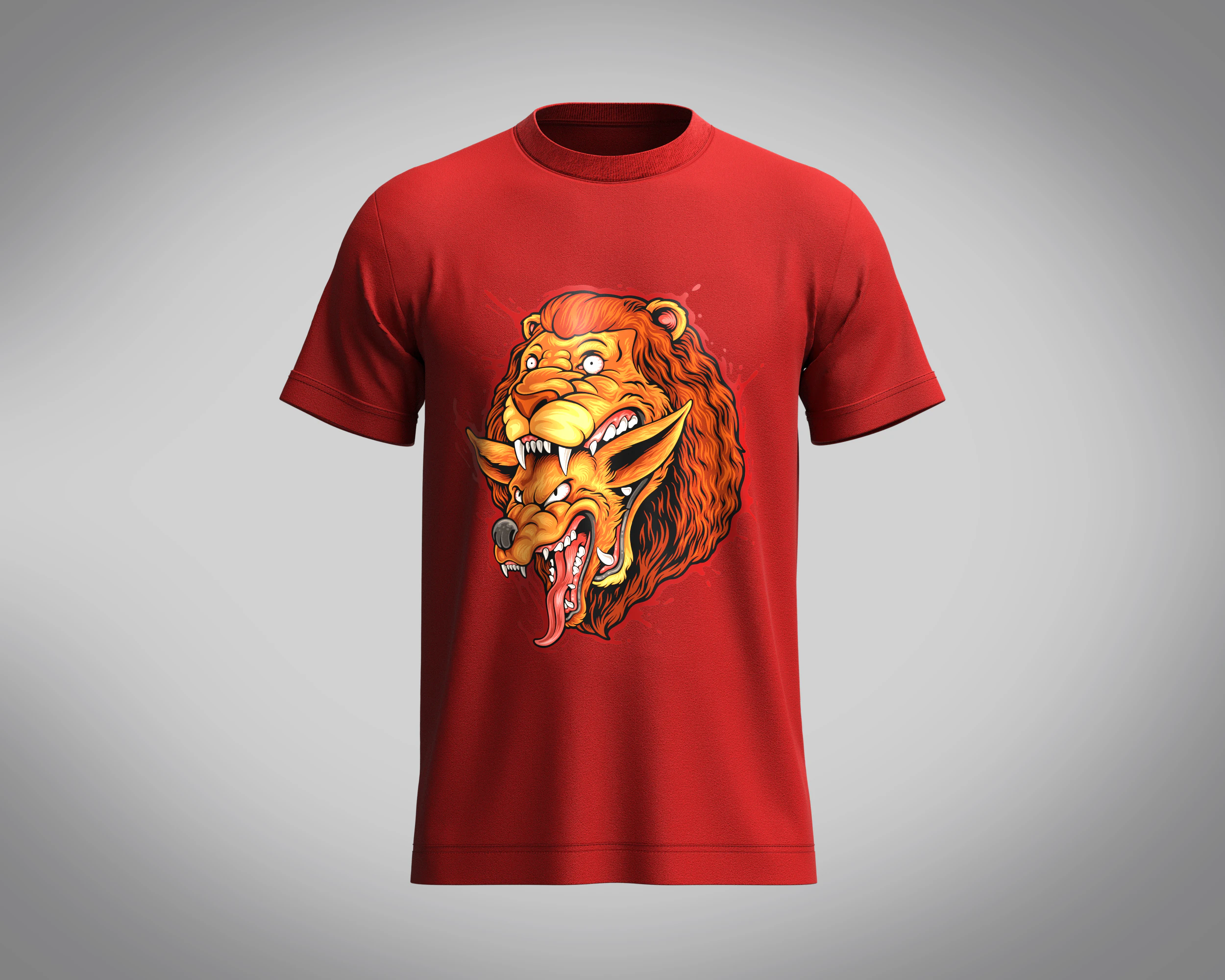Tshirt - Lion Face 3D Model .c4d .max .obj .3ds .fbx .stl .blend 