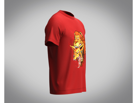 Tshirt - Lion Face 3Dモデル