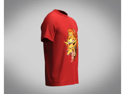 Tshirt - Lion Face 3D Model