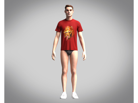 Tshirt - Lion Face 3Dモデル