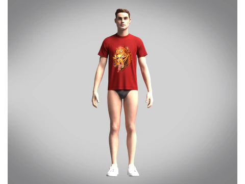 Tshirt - Lion Face 3D Model