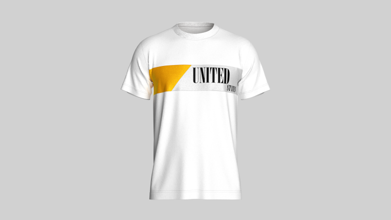 T-Shirt United States Modello 3D .c4d .max .obj .3ds .fbx .stl .blend