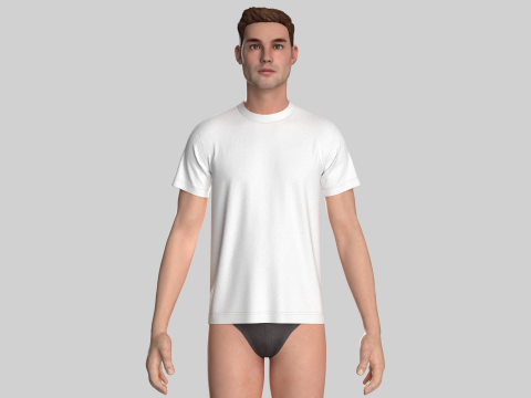 Regular Basic Tshirt 3D 模型