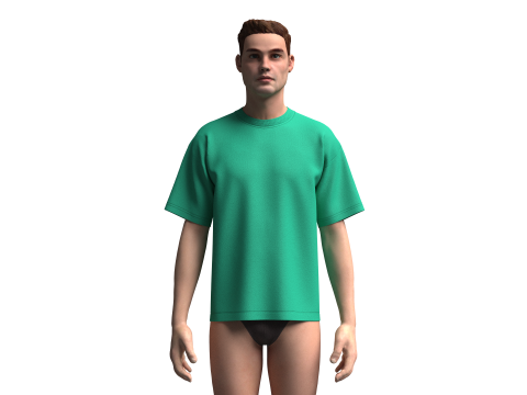 T-Shirt Single Color 3D Model