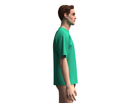 T-Shirt Single Color 3D Model