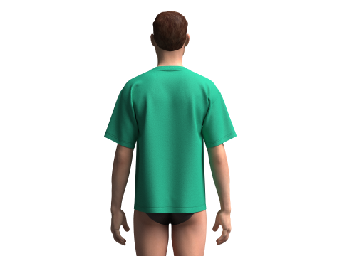 T-Shirt Single Color 3D Model