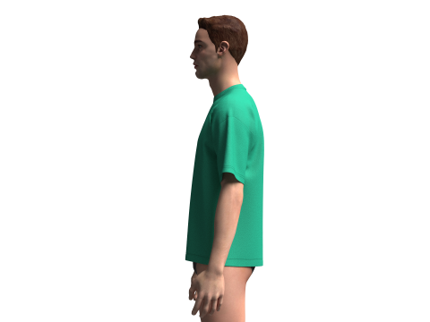 T-Shirt Single Color 3D Model