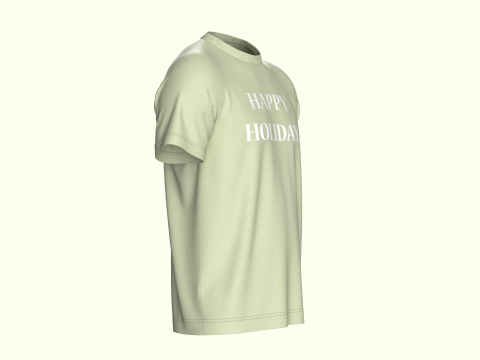 T-Shirt Green Model 3D