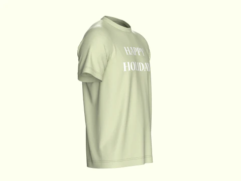 T-Shirt Green 3D Model
