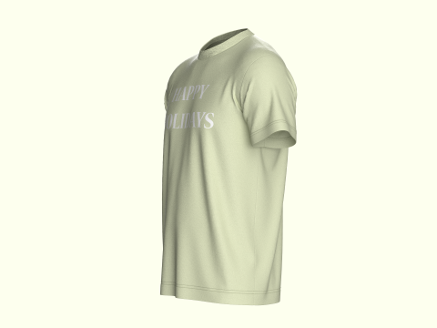 T-Shirt Green Model 3D
