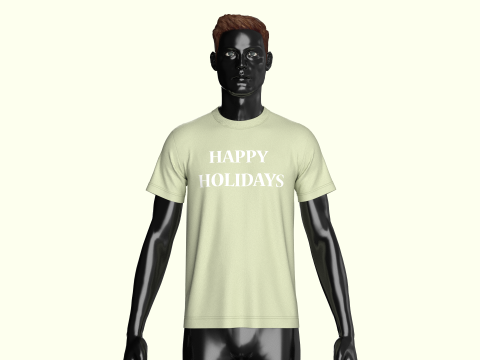 T-Shirt Green Model 3D