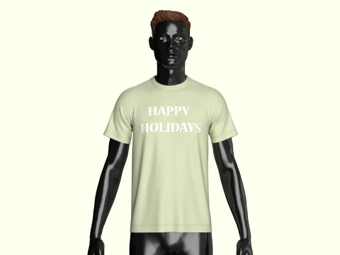 T-Shirt Green 3D Model