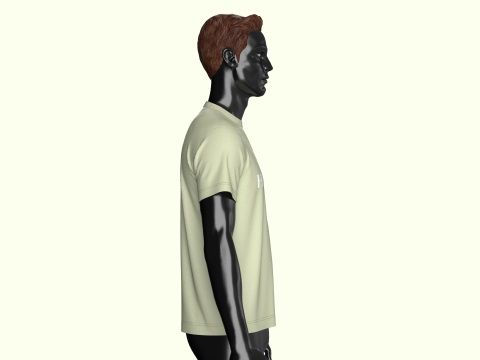 T-Shirt Green Model 3D