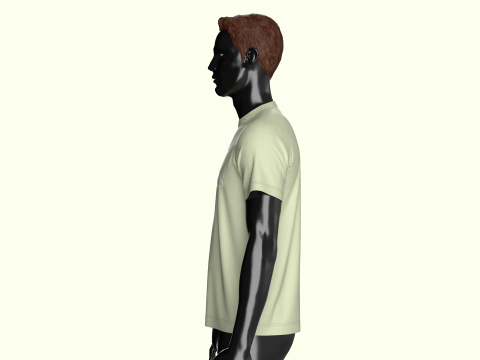 T-Shirt Green Model 3D