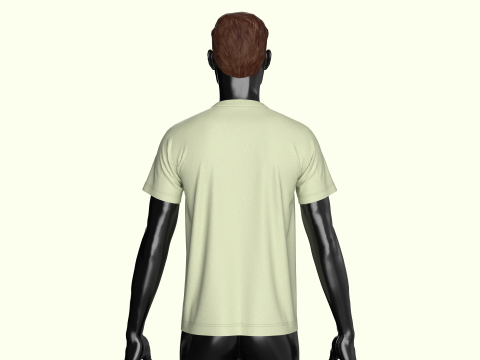 T-Shirt Green Model 3D