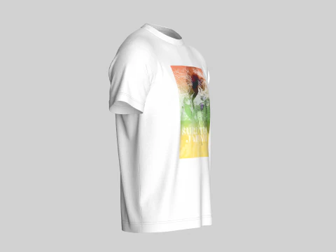 T-Shirt With Print 3D Model