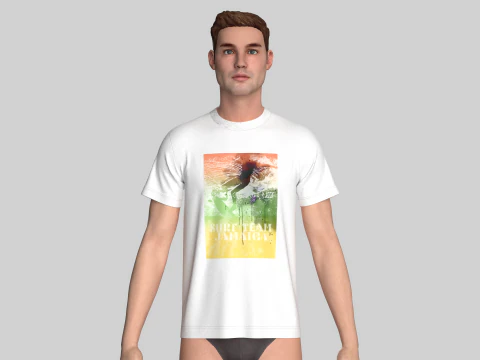 T-Shirt With Print 3D Model