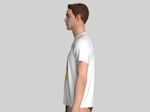 T-Shirt With Print 3D Model