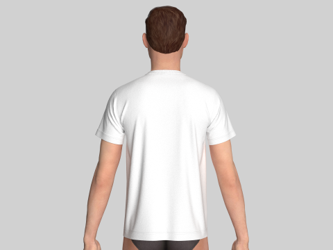 T-Shirt With Print 3D-Modell
