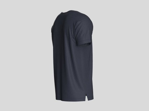 T-Shirt With Button 3D Model