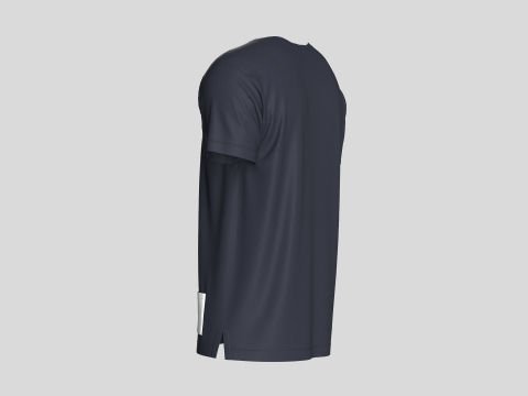 T-Shirt With Button 3D Model