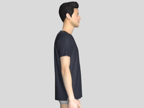 T-Shirt With Button 3D Model