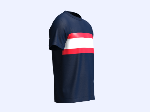 Tommy Hilfiger Stripe T-Shirt 3D Model