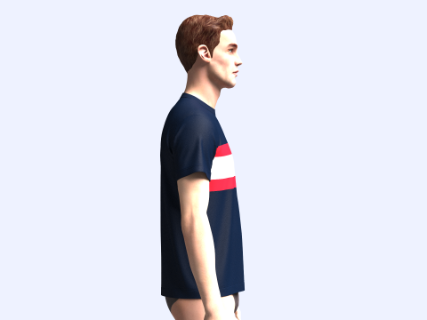 Tommy Hilfiger Stripe T-Shirt 3D Model
