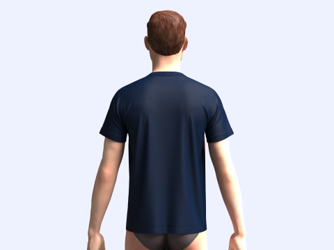 Tommy Hilfiger Stripe T-Shirt 3D Model