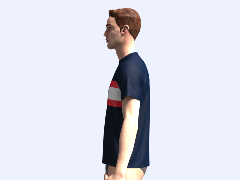Tommy Hilfiger Stripe T-Shirt 3D Model