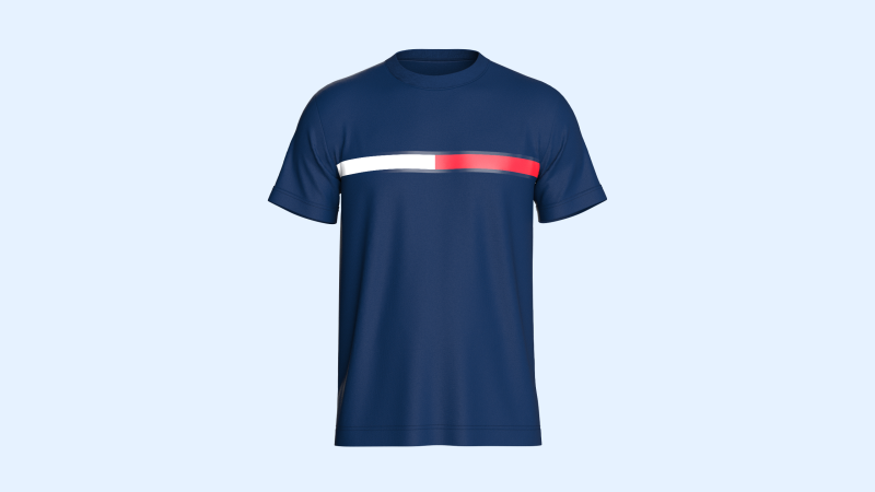 Tommy Hilfiger Blue T-Shirt Model 3D .c4d .max .obj .3ds .fbx .stl .blend 