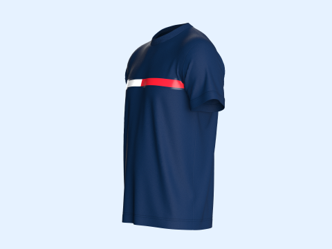 Tommy Hilfiger Blue T-Shirt Model 3D