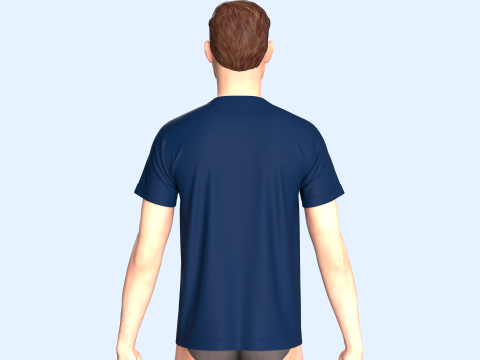 Tommy Hilfiger Blue T-Shirt Model 3D