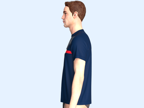 Tommy Hilfiger Blue T-Shirt Model 3D