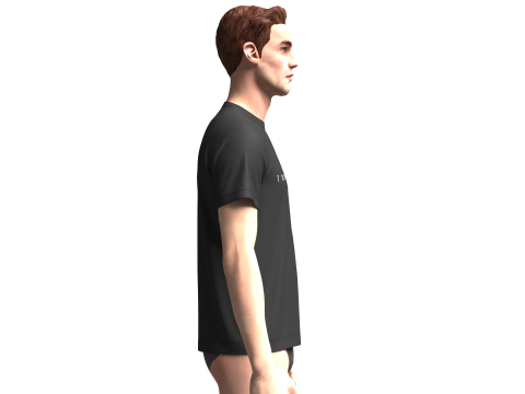 Tommy Hilfiger Black T-Shirt Model 3D