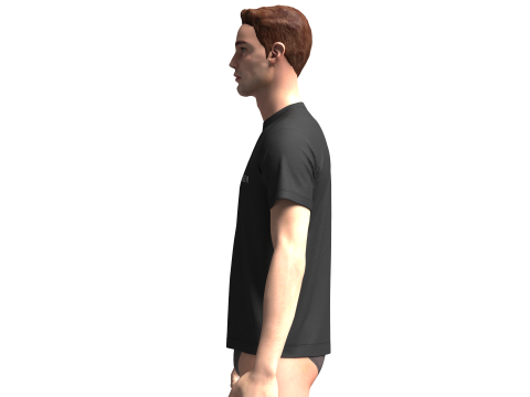 Tommy Hilfiger Black T-Shirt Model 3D