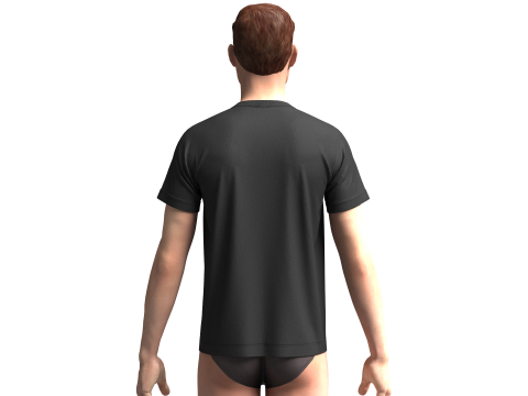 Tommy Hilfiger Black T-Shirt Model 3D