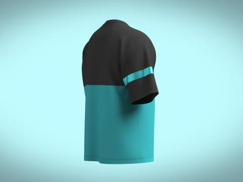 Unisex Colourblock Tshirt 3D Model
