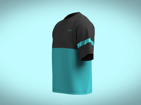 Unisex Colourblock Tshirt 3D Model