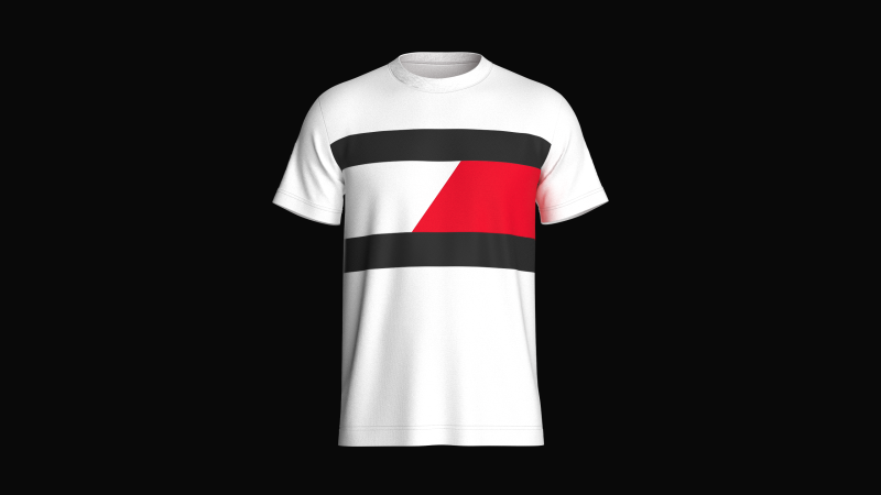 Tommy Hilfiger White T-Shirt 3D Model .c4d .max .obj .3ds .fbx .stl .blend 