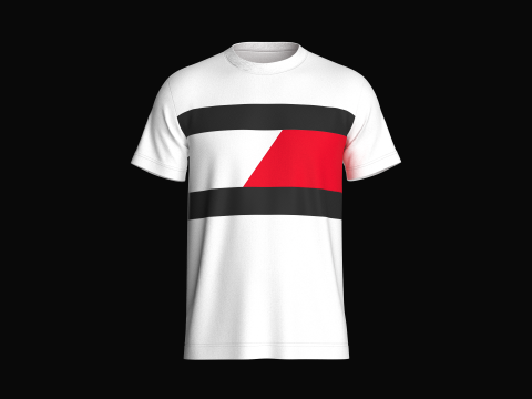 Tommy Hilfiger White T-Shirt Model 3D