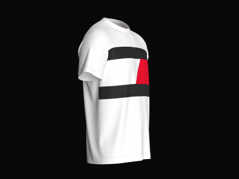 Tommy Hilfiger White T-Shirt 3D Model