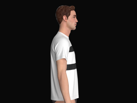 Tommy Hilfiger White T-Shirt 3D Model