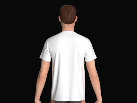 Tommy Hilfiger White T-Shirt 3D Model